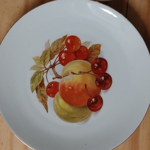 Set Of 6 Bareuther Waldsassen Bavaria Germany Fruit Nuts Salad Plates. - Picture 6 of 8